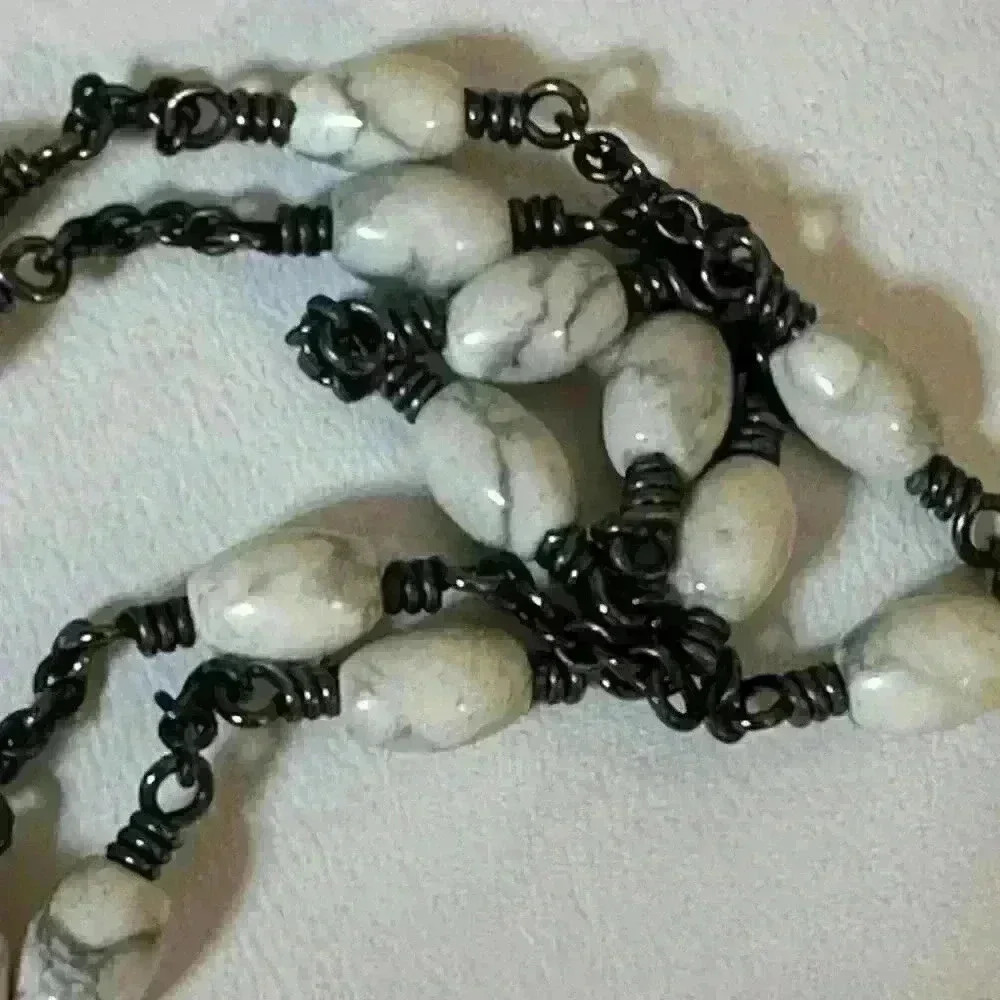 David Yurman Long Howlite Beads Necklace